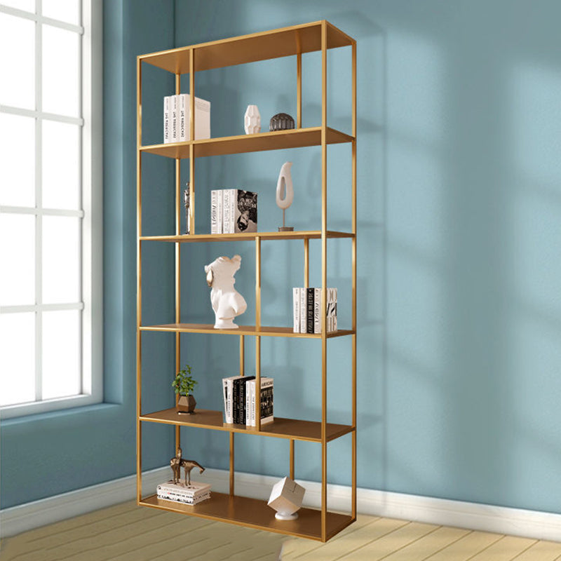 Contemporary Iron Open Etagere Bookshelf Multi Shelf Vertical Bookcase for Study Room Clearhalo 'Bookcases' 'furn' 'furn_bookcases' 'Furniture' 'furniture_bookcases' 'Office Furniture' 4936700