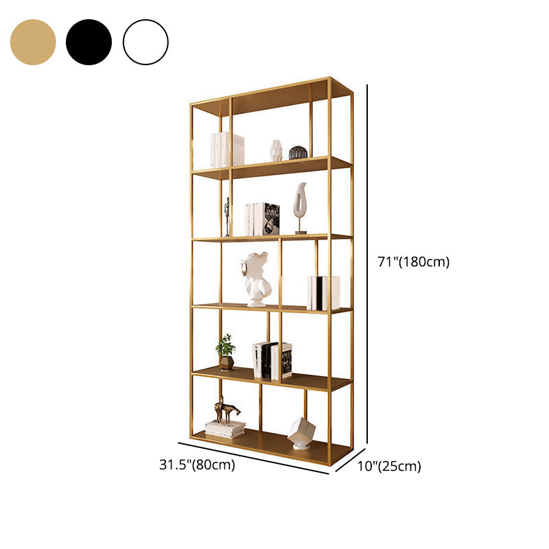 Contemporary Iron Open Etagere Bookshelf Multi Shelf Vertical Bookcase for Study Room Clearhalo 'Bookcases' 'furn' 'furn_bookcases' 'Furniture' 'furniture_bookcases' 'Office Furniture' 4936703