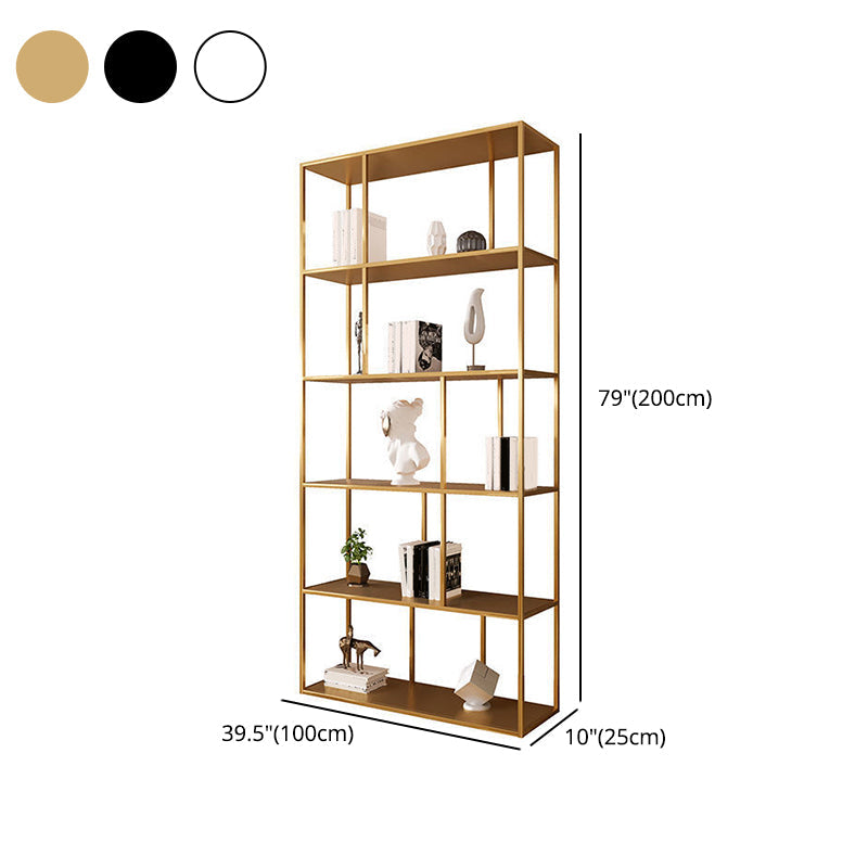 Contemporary Iron Open Etagere Bookshelf Multi Shelf Vertical Bookcase for Study Room Clearhalo 'Bookcases' 'furn' 'furn_bookcases' 'Furniture' 'furniture_bookcases' 'Office Furniture' 4936705