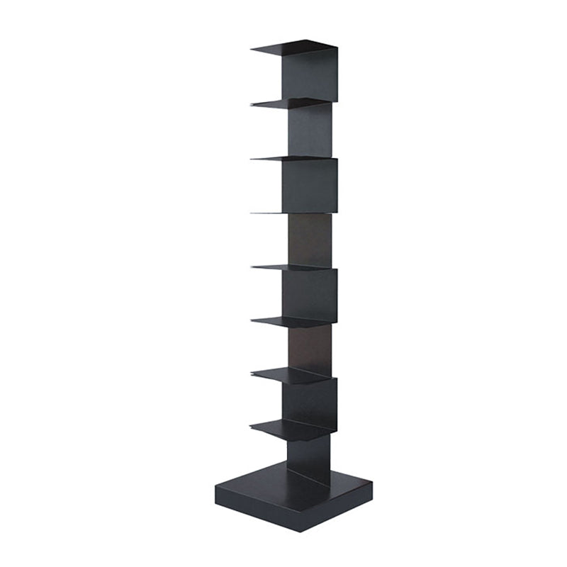 14"W Bookshelf Contemporary Style Invisible Bookcase for Office and Home 13.8"L x 13.8"W x 56.7"H Black Clearhalo 'Bookcases' 'furn' 'furn_bookcases' 'Furniture' 'furniture_bookcases' 'Office Furniture' 4936707