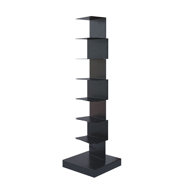 14"W Bookshelf Contemporary Style Invisible Bookcase for Office and Home 13.8"L x 13.8"W x 49.6"H Black Clearhalo 'Bookcases' 'furn' 'furn_bookcases' 'Furniture' 'furniture_bookcases' 'Office Furniture' 4936709