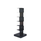 14"W Bookshelf Contemporary Style Invisible Bookcase for Office and Home 13.8"L x 13.8"W x 42.9"H Black Clearhalo 'Bookcases' 'furn' 'furn_bookcases' 'Furniture' 'furniture_bookcases' 'Office Furniture' 4936710
