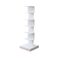 14"W Bookshelf Contemporary Style Invisible Bookcase for Office and Home 13.8"L x 13.8"W x 42.9"H White Clearhalo 'Bookcases' 'furn' 'furn_bookcases' 'Furniture' 'furniture_bookcases' 'Office Furniture' 4936714