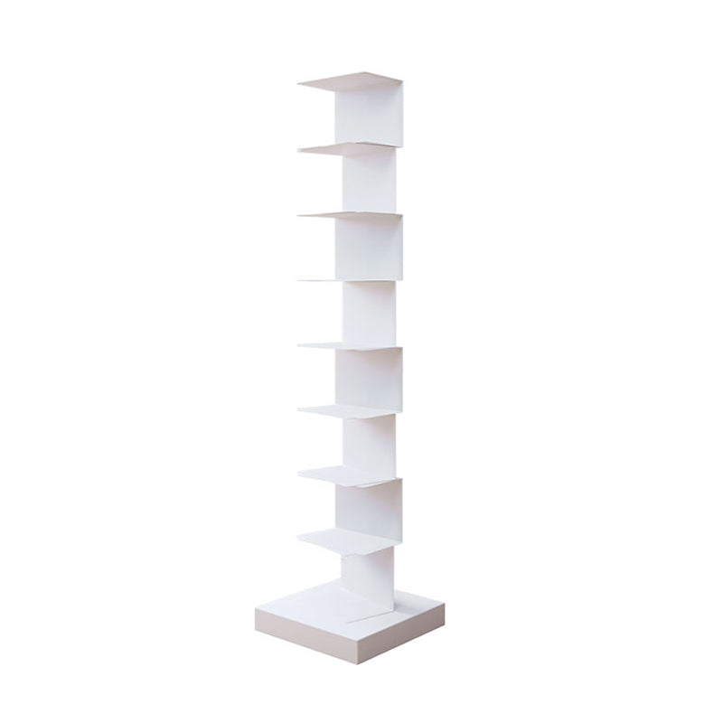 14"W Bookshelf Contemporary Style Invisible Bookcase for Office and Home 13.8"L x 13.8"W x 56.7"H White Clearhalo 'Bookcases' 'furn' 'furn_bookcases' 'Furniture' 'furniture_bookcases' 'Office Furniture' 4936718
