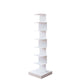 14"W Bookshelf Contemporary Style Invisible Bookcase for Office and Home 13.8"L x 13.8"W x 49.6"H White Clearhalo 'Bookcases' 'furn' 'furn_bookcases' 'Furniture' 'furniture_bookcases' 'Office Furniture' 4936720