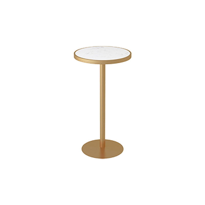 Stone Bar Dining Table Glam Round /Square Bar Table with Pedestal for Dining Room White Round Clearhalo 'Bar Furniture' 'Bar Tables' 'bar_tables' 'furn' 'furn_bar_tables' 'Furniture' 'furniture_bar_tables' 'Kitchen & Dining Furniture' 4939136