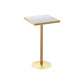 Stone Bar Dining Table Glam Round /Square Bar Table with Pedestal for Dining Room White Square Clearhalo 'Bar Furniture' 'Bar Tables' 'bar_tables' 'furn' 'furn_bar_tables' 'Furniture' 'furniture_bar_tables' 'Kitchen & Dining Furniture' 4939137