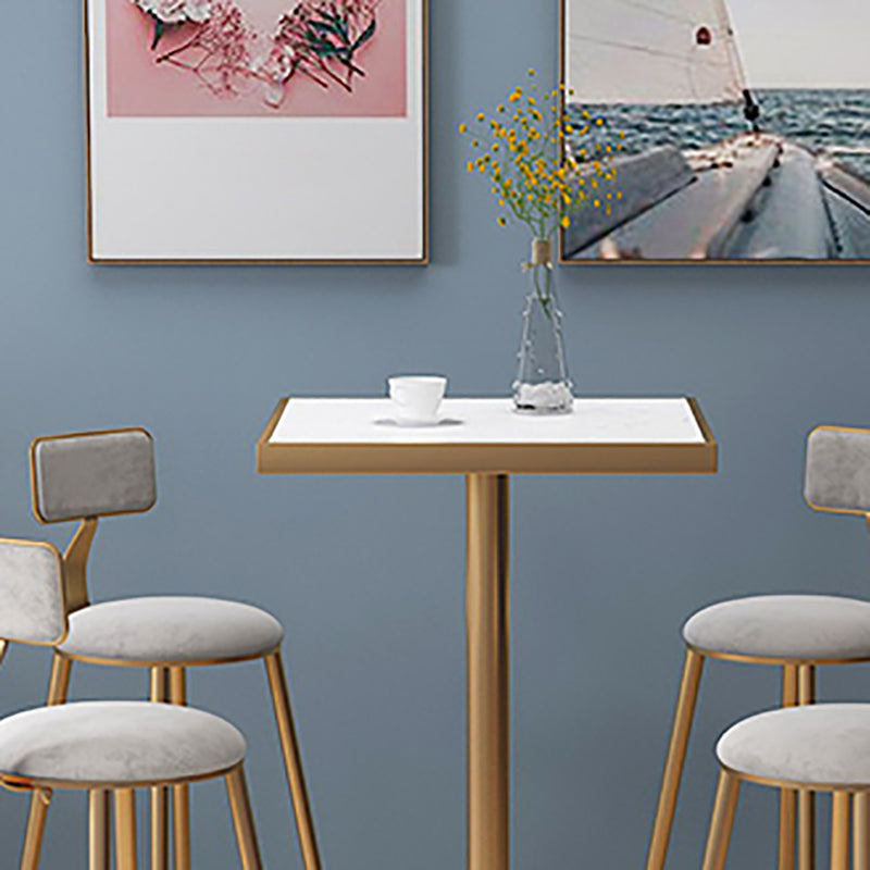 Stone Bar Dining Table Glam Round /Square Bar Table with Pedestal for Dining Room Clearhalo 'Bar Furniture' 'Bar Tables' 'bar_tables' 'furn' 'furn_bar_tables' 'Furniture' 'furniture_bar_tables' 'Kitchen & Dining Furniture' 4939143