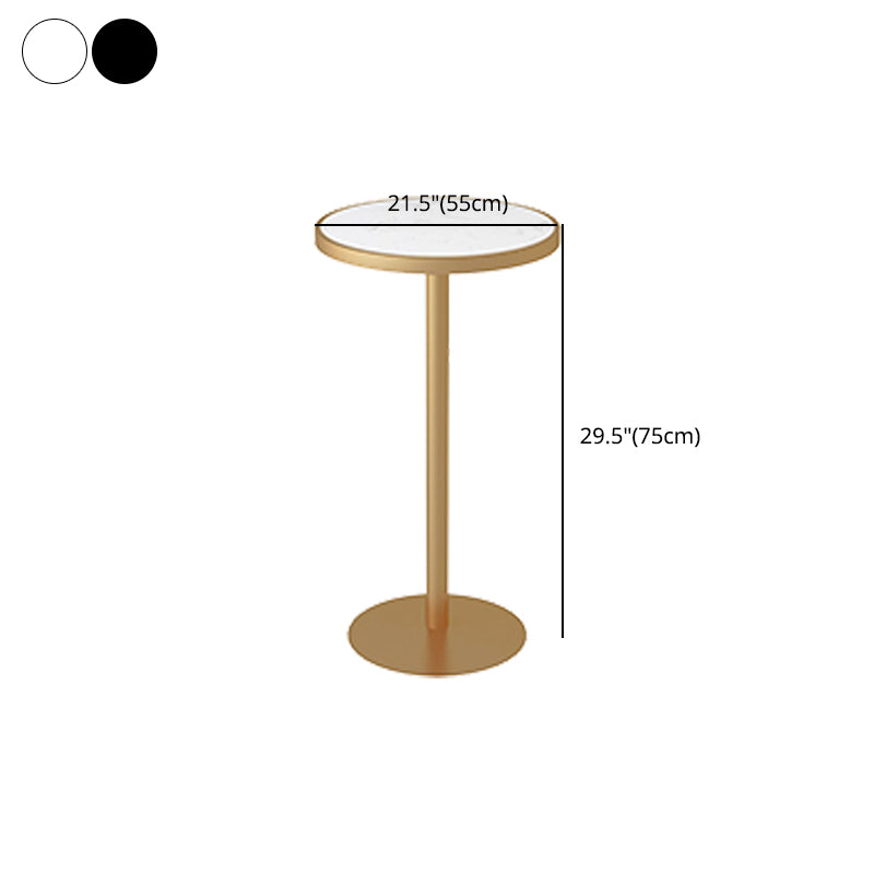 Stone Bar Dining Table Glam Round /Square Bar Table with Pedestal for Dining Room Clearhalo 'Bar Furniture' 'Bar Tables' 'bar_tables' 'furn' 'furn_bar_tables' 'Furniture' 'furniture_bar_tables' 'Kitchen & Dining Furniture' 4939147
