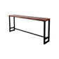 Wood Bar Dining Table Industrial Bar Dining Table with Black Trestle Base Clearhalo 'Bar Furniture' 'Bar Tables' 'bar_tables' 'furn' 'furn_bar_tables' 'Furniture' 'furniture_bar_tables' 'Kitchen & Dining Furniture' 4939158