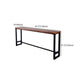 Wood Bar Dining Table Industrial Bar Dining Table with Black Trestle Base Clearhalo 'Bar Furniture' 'Bar Tables' 'bar_tables' 'furn' 'furn_bar_tables' 'Furniture' 'furniture_bar_tables' 'Kitchen & Dining Furniture' 4939165