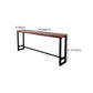 Wood Bar Dining Table Industrial Bar Dining Table with Black Trestle Base Clearhalo 'Bar Furniture' 'Bar Tables' 'bar_tables' 'furn' 'furn_bar_tables' 'Furniture' 'furniture_bar_tables' 'Kitchen & Dining Furniture' 4939169