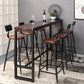 Pine Wood Bar Table Industrial Rectangle Bar Dining Table with Black Trestle Base Clearhalo 'Bar Furniture' 'Bar Tables' 'bar_tables' 'furn' 'furn_bar_tables' 'Furniture' 'furniture_bar_tables' 'Kitchen & Dining Furniture' 4939183