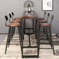 Pine Wood Bar Table Industrial Rectangle Bar Dining Table with Black Trestle Base Clearhalo 'Bar Furniture' 'Bar Tables' 'bar_tables' 'furn' 'furn_bar_tables' 'Furniture' 'furniture_bar_tables' 'Kitchen & Dining Furniture' 4939184