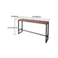 Pine Wood Bar Table Industrial Rectangle Bar Dining Table with Black Trestle Base Clearhalo 'Bar Furniture' 'Bar Tables' 'bar_tables' 'furn' 'furn_bar_tables' 'Furniture' 'furniture_bar_tables' 'Kitchen & Dining Furniture' 4939189