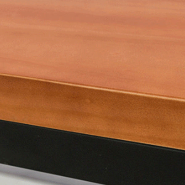Pine Wood Bar Dining Table Industrial Bar Table with Black Trestle Base Clearhalo 'Bar Furniture' 'Bar Tables' 'bar_tables' 'furn' 'furn_bar_tables' 'Furniture' 'furniture_bar_tables' 'Kitchen & Dining Furniture' 4939197