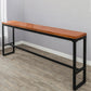 Pine Wood Bar Dining Table Industrial Bar Table with Black Trestle Base Clearhalo 'Bar Furniture' 'Bar Tables' 'bar_tables' 'furn' 'furn_bar_tables' 'Furniture' 'furniture_bar_tables' 'Kitchen & Dining Furniture' 4939201