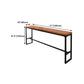 Pine Wood Bar Dining Table Industrial Bar Table with Black Trestle Base Clearhalo 'Bar Furniture' 'Bar Tables' 'bar_tables' 'furn' 'furn_bar_tables' 'Furniture' 'furniture_bar_tables' 'Kitchen & Dining Furniture' 4939206