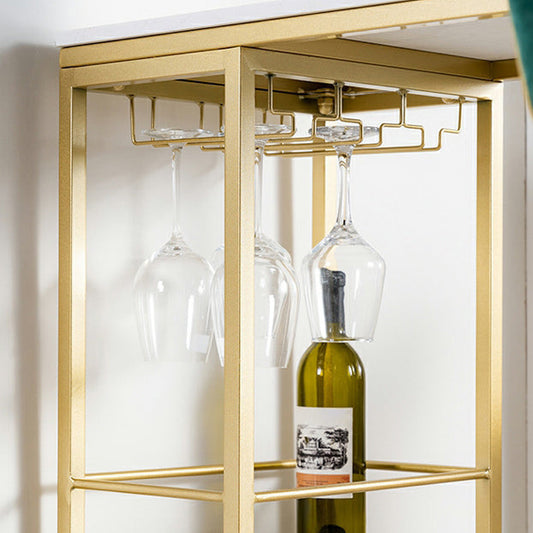 White Stone Bar Table Industrial Bar Dining Table with Sled Base Clearhalo 'Bar Furniture' 'Bar Tables' 'bar_tables' 'furn' 'furn_bar_tables' 'Furniture' 'furniture_bar_tables' 'Kitchen & Dining Furniture' 4939271