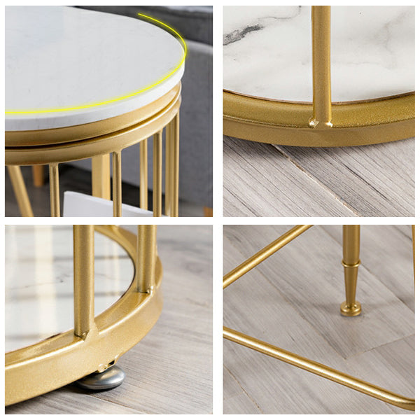 White Stone Bar Table Industrial Bar Dining Table with Sled Base Clearhalo 'Bar Furniture' 'Bar Tables' 'bar_tables' 'furn' 'furn_bar_tables' 'Furniture' 'furniture_bar_tables' 'Kitchen & Dining Furniture' 4939272