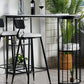 White Stone Bar Table Industrial Bar Dining Table with Sled Base Clearhalo 'Bar Furniture' 'Bar Tables' 'bar_tables' 'furn' 'furn_bar_tables' 'Furniture' 'furniture_bar_tables' 'Kitchen & Dining Furniture' 4939276