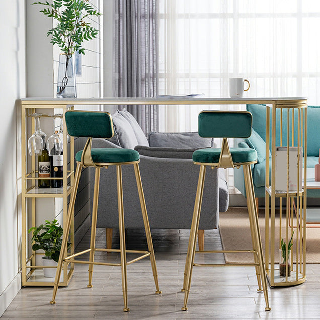 White Stone Bar Table Industrial Bar Dining Table with Sled Base Clearhalo 'Bar Furniture' 'Bar Tables' 'bar_tables' 'furn' 'furn_bar_tables' 'Furniture' 'furniture_bar_tables' 'Kitchen & Dining Furniture' 4939279