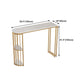 Stone Bar Dining Table Industrial Bar Dining Table with Sled Base in Gold Clearhalo 'Bar Furniture' 'Bar Tables' 'bar_tables' 'Furniture' 'furniture_bar_tables' 'Kitchen & Dining Furniture' 4939295
