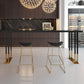 Rectangle Top Bar Table Traditional Luxury Bar Table with Sled Base 70.9"L x 15.7"W x 41.3"H Without Chairs Clearhalo 'Bar Furniture' 'Bar Tables' 'bar_tables' 'furn' 'furn_bar_tables' 'Furniture' 'furniture_bar_tables' 'Kitchen & Dining Furniture' 4939304