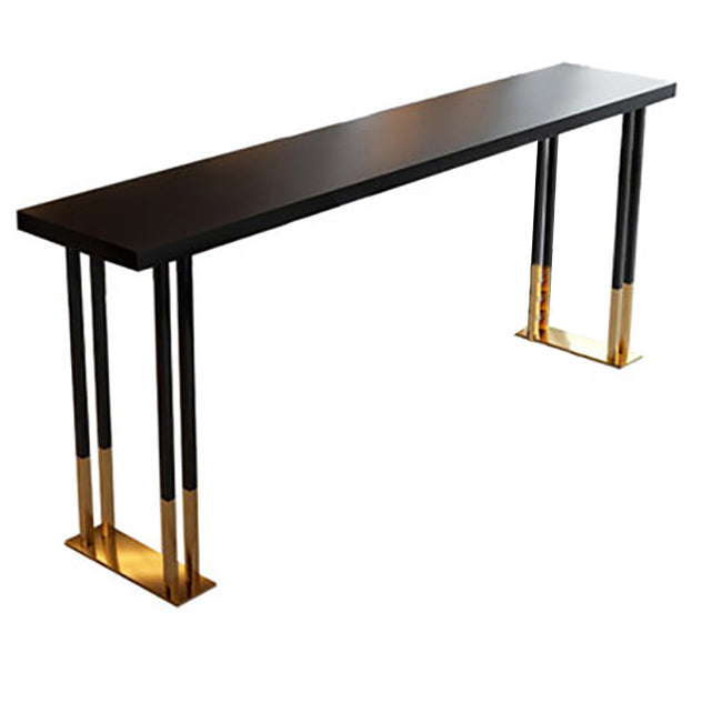 Rectangle Top Bar Table Traditional Luxury Bar Table with Sled Base Without Chairs Clearhalo 'Bar Furniture' 'Bar Tables' 'bar_tables' 'furn' 'furn_bar_tables' 'Furniture' 'furniture_bar_tables' 'Kitchen & Dining Furniture' 4939305