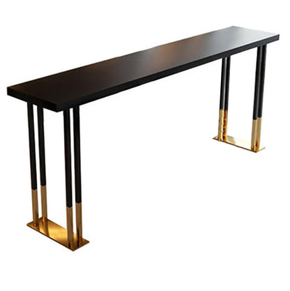 Rectangle Top Bar Table Traditional Luxury Bar Table with Sled Base Without Chairs Clearhalo 'Bar Furniture' 'Bar Tables' 'bar_tables' 'furn' 'furn_bar_tables' 'Furniture' 'furniture_bar_tables' 'Kitchen & Dining Furniture' 4939305