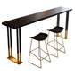 Rectangle Top Bar Table Traditional Luxury Bar Table with Sled Base Clearhalo 'Bar Furniture' 'Bar Tables' 'bar_tables' 'furn' 'furn_bar_tables' 'Furniture' 'furniture_bar_tables' 'Kitchen & Dining Furniture' 4939307