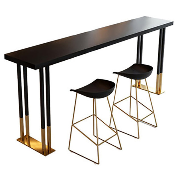 Rectangle Top Bar Table Traditional Luxury Bar Table with Sled Base Clearhalo 'Bar Furniture' 'Bar Tables' 'bar_tables' 'furn' 'furn_bar_tables' 'Furniture' 'furniture_bar_tables' 'Kitchen & Dining Furniture' 4939307