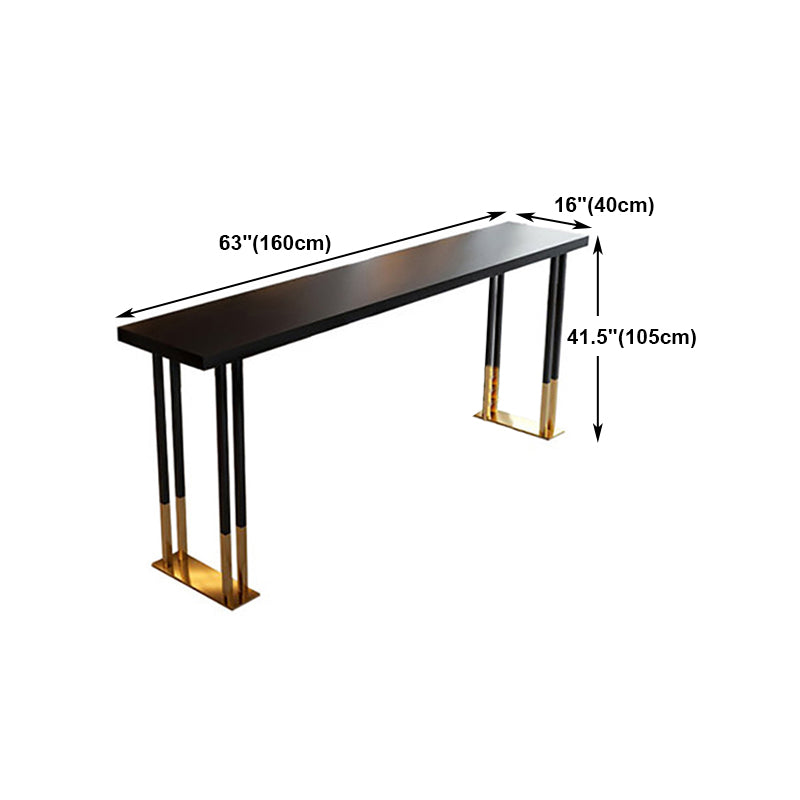 Rectangle Top Bar Table Traditional Luxury Bar Table with Sled Base Clearhalo 'Bar Furniture' 'Bar Tables' 'bar_tables' 'furn' 'furn_bar_tables' 'Furniture' 'furniture_bar_tables' 'Kitchen & Dining Furniture' 4939310