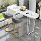 Solid Wood Bar Table Contemporary Bar Table with Sled Base in White 78.7"L x 15.7"W x 41.3"H Without Chairs Clearhalo 'Bar Furniture' 'Bar Tables' 'bar_tables' 'furn' 'furn_bar_tables' 'Furniture' 'furniture_bar_tables' 'Kitchen & Dining Furniture' 4939319