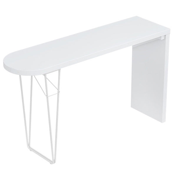 Solid Wood Bar Table Contemporary Bar Table with Sled Base in White Without Chairs Clearhalo 'Bar Furniture' 'Bar Tables' 'bar_tables' 'furn' 'furn_bar_tables' 'Furniture' 'furniture_bar_tables' 'Kitchen & Dining Furniture' 4939320
