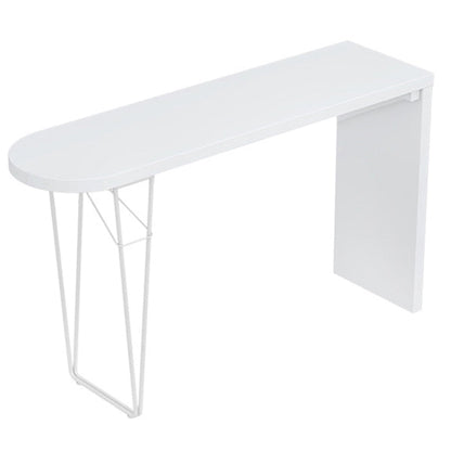 Solid Wood Bar Table Contemporary Bar Table with Sled Base in White Without Chairs Clearhalo 'Bar Furniture' 'Bar Tables' 'bar_tables' 'furn' 'furn_bar_tables' 'Furniture' 'furniture_bar_tables' 'Kitchen & Dining Furniture' 4939320
