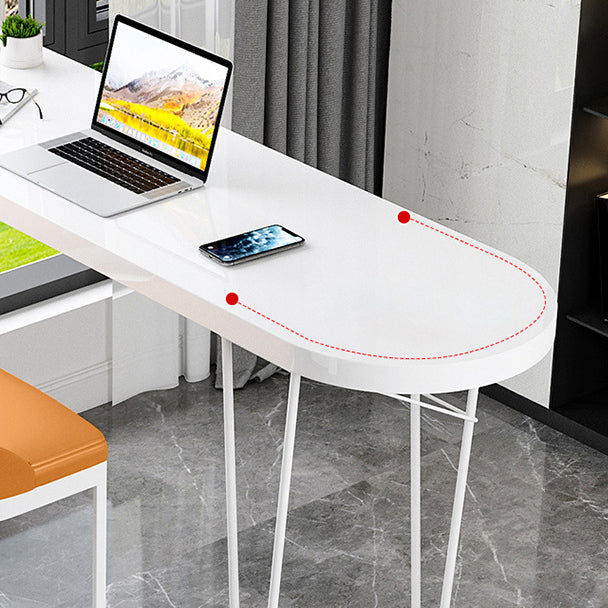 Solid Wood Bar Table Contemporary Bar Table with Sled Base in White Clearhalo 'Bar Furniture' 'Bar Tables' 'bar_tables' 'furn' 'furn_bar_tables' 'Furniture' 'furniture_bar_tables' 'Kitchen & Dining Furniture' 4939321