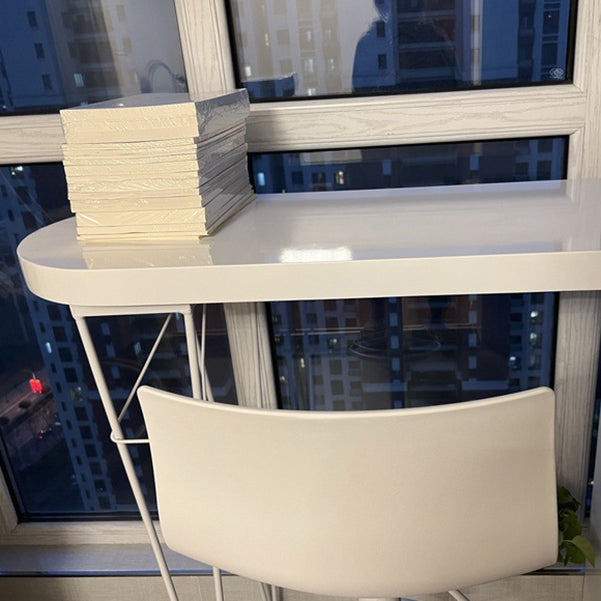 Solid Wood Bar Table Contemporary Bar Table with Sled Base in White Clearhalo 'Bar Furniture' 'Bar Tables' 'bar_tables' 'furn' 'furn_bar_tables' 'Furniture' 'furniture_bar_tables' 'Kitchen & Dining Furniture' 4939323