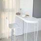Solid Wood Bar Table Contemporary Bar Table with Sled Base in White Clearhalo 'Bar Furniture' 'Bar Tables' 'bar_tables' 'furn' 'furn_bar_tables' 'Furniture' 'furniture_bar_tables' 'Kitchen & Dining Furniture' 4939324