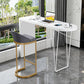 Solid Wood Bar Table Contemporary Bar Table with Sled Base in White Clearhalo 'Bar Furniture' 'Bar Tables' 'bar_tables' 'furn' 'furn_bar_tables' 'Furniture' 'furniture_bar_tables' 'Kitchen & Dining Furniture' 4939325
