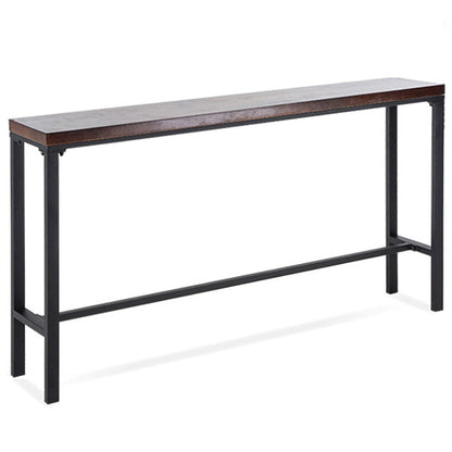 Wood Bar Dining Table Industrial Bar Dining Table with Trestle Base Without Chairs Clearhalo 'Bar Furniture' 'Bar Tables' 'bar_tables' 'furn' 'furn_bar_tables' 'Furniture' 'furniture_bar_tables' 'Kitchen & Dining Furniture' 4939367