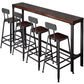 Wood Bar Dining Table Industrial Bar Dining Table with Trestle Base Clearhalo 'Bar Furniture' 'Bar Tables' 'bar_tables' 'furn' 'furn_bar_tables' 'Furniture' 'furniture_bar_tables' 'Kitchen & Dining Furniture' 4939372