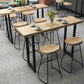 Solid Wood Bar Dining Table Industrial Bar Table with Sled Base in Black Clearhalo 'Bar Furniture' 'Bar Tables' 'bar_tables' 'furn' 'furn_bar_tables' 'Furniture' 'furniture_bar_tables' 'Kitchen & Dining Furniture' 4939405