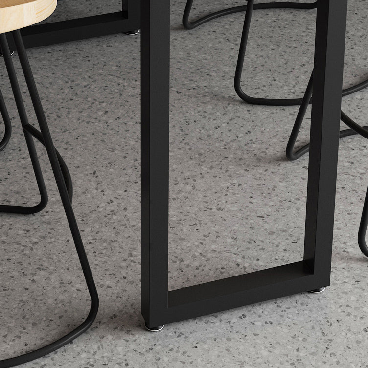 Solid Wood Bar Dining Table Industrial Bar Table with Sled Base in Black Clearhalo 'Bar Furniture' 'Bar Tables' 'bar_tables' 'furn' 'furn_bar_tables' 'Furniture' 'furniture_bar_tables' 'Kitchen & Dining Furniture' 4939407