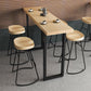 Solid Wood Bar Dining Table Industrial Bar Table with Sled Base in Black Clearhalo 'Bar Furniture' 'Bar Tables' 'bar_tables' 'furn' 'furn_bar_tables' 'Furniture' 'furniture_bar_tables' 'Kitchen & Dining Furniture' 4939408
