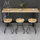 Solid Wood Bar Dining Table Industrial Bar Table with Sled Base in Black Clearhalo 'Bar Furniture' 'Bar Tables' 'bar_tables' 'furn' 'furn_bar_tables' 'Furniture' 'furniture_bar_tables' 'Kitchen & Dining Furniture' 4939409
