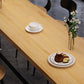 Solid Wood Bar Dining Table Industrial Bar Dining Table with Black Trestle Base Clearhalo 'Bar Furniture' 'Bar Tables' 'bar_tables' 'furn' 'furn_bar_tables' 'Furniture' 'furniture_bar_tables' 'Kitchen & Dining Furniture' 4939436