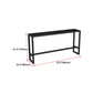 Stone Bar Table Industrial Bar Dining Table with Trestle Base in Black Clearhalo 'Bar Furniture' 'Bar Tables' 'bar_tables' 'furn' 'furn_bar_tables' 'Furniture' 'furniture_bar_tables' 'Kitchen & Dining Furniture' 4939461