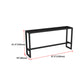 Stone Bar Table Industrial Bar Dining Table with Trestle Base in Black Clearhalo 'Bar Furniture' 'Bar Tables' 'bar_tables' 'furn' 'furn_bar_tables' 'Furniture' 'furniture_bar_tables' 'Kitchen & Dining Furniture' 4939462