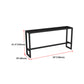 Stone Bar Table Industrial Bar Dining Table with Trestle Base in Black Clearhalo 'Bar Furniture' 'Bar Tables' 'bar_tables' 'furn' 'furn_bar_tables' 'Furniture' 'furniture_bar_tables' 'Kitchen & Dining Furniture' 4939463